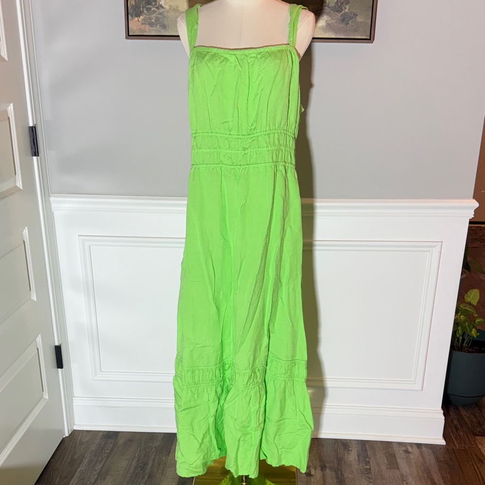 LOFT Linen Blend Maxi Dress